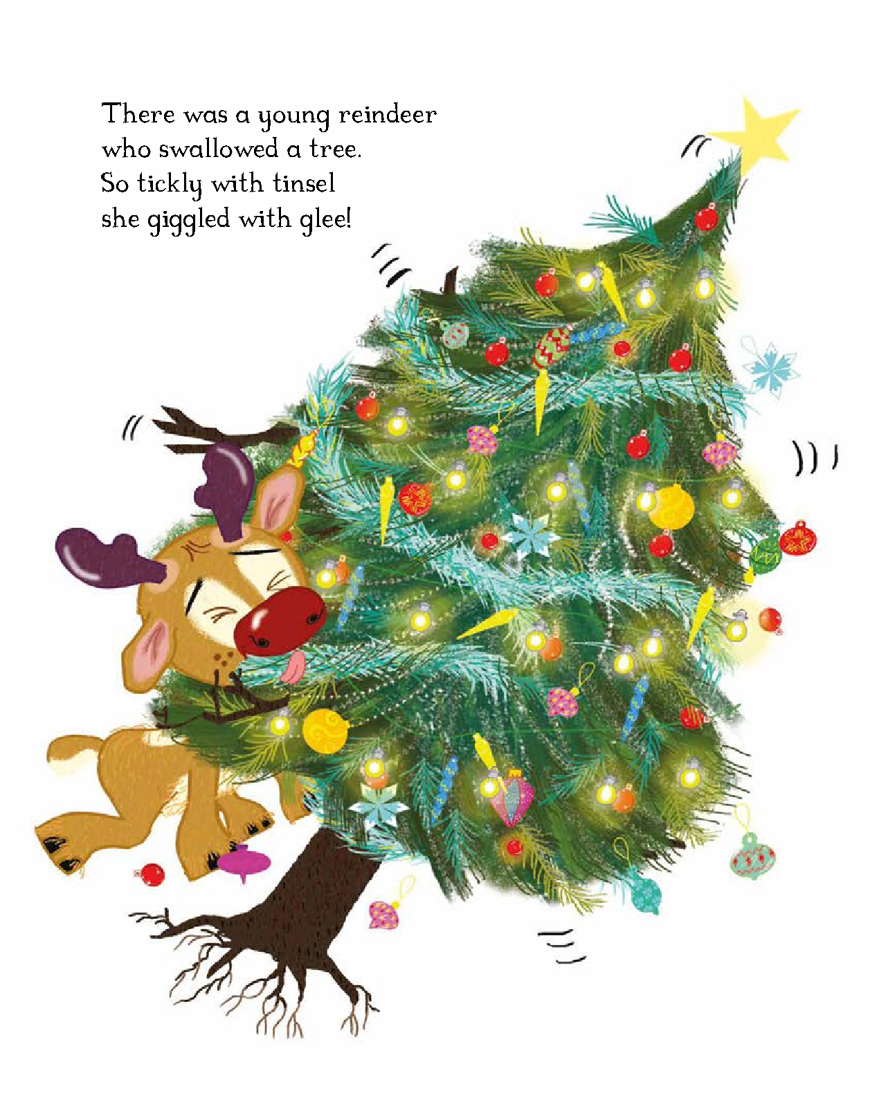 There Was a Young Reindeer Who Swallowed a Present