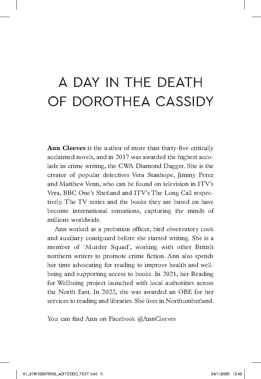 A Day in the Death of Dorothea Cassidy