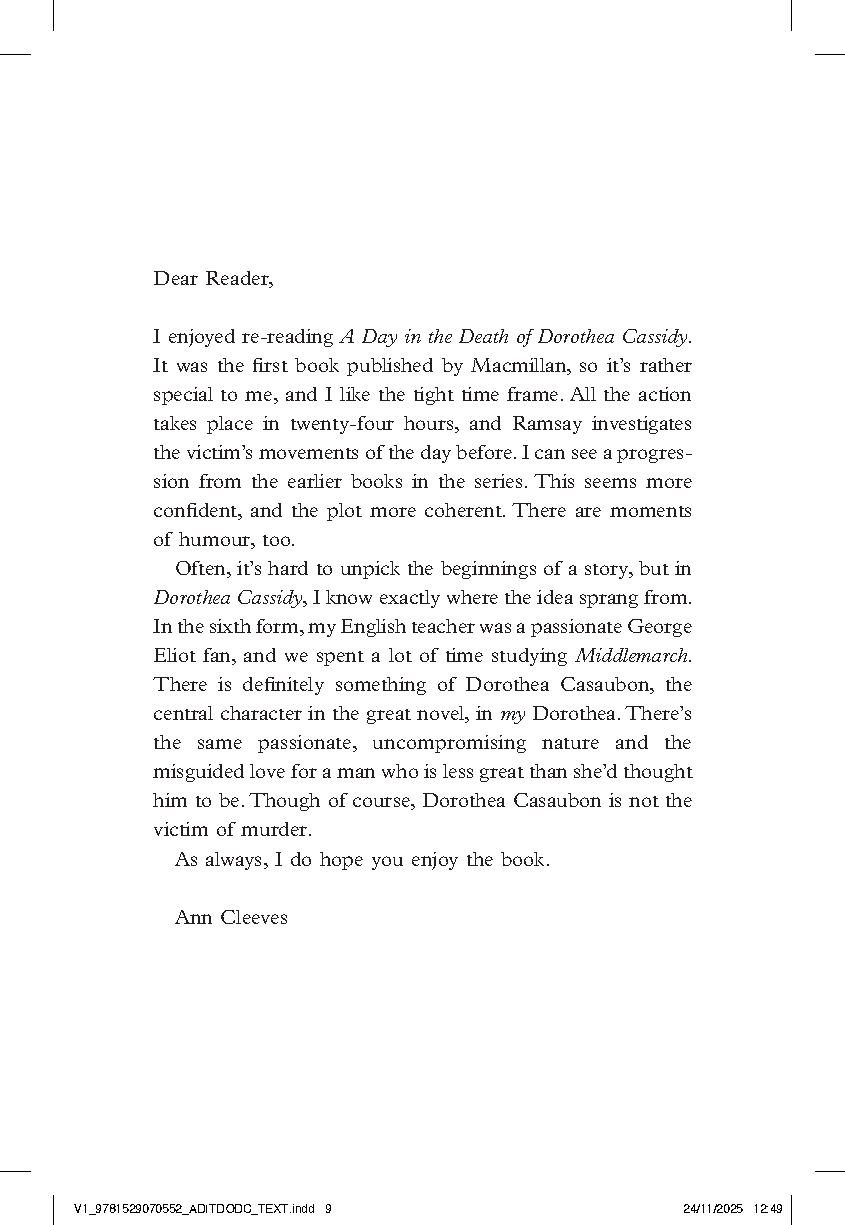 A Day in the Death of Dorothea Cassidy