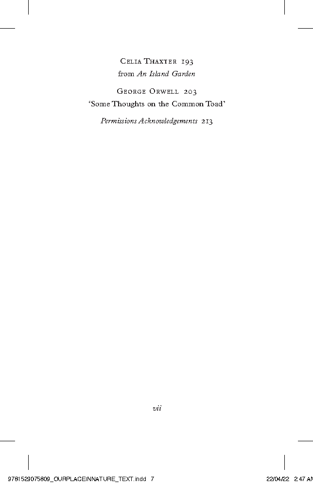 Our Place in Nature: Selected Writings