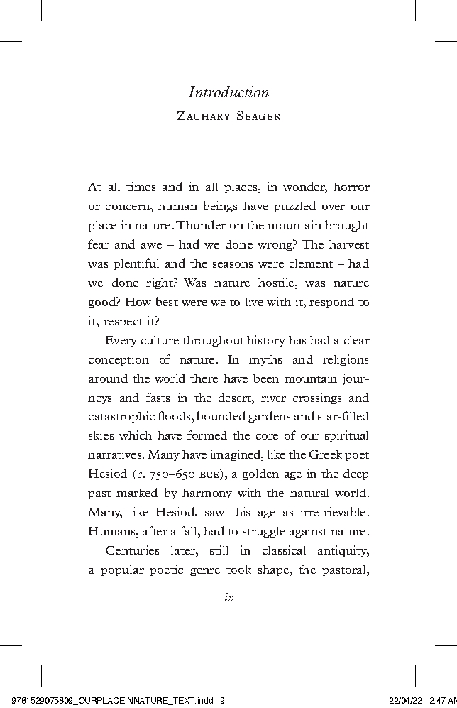 Our Place in Nature: Selected Writings