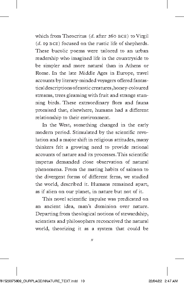 Our Place in Nature: Selected Writings