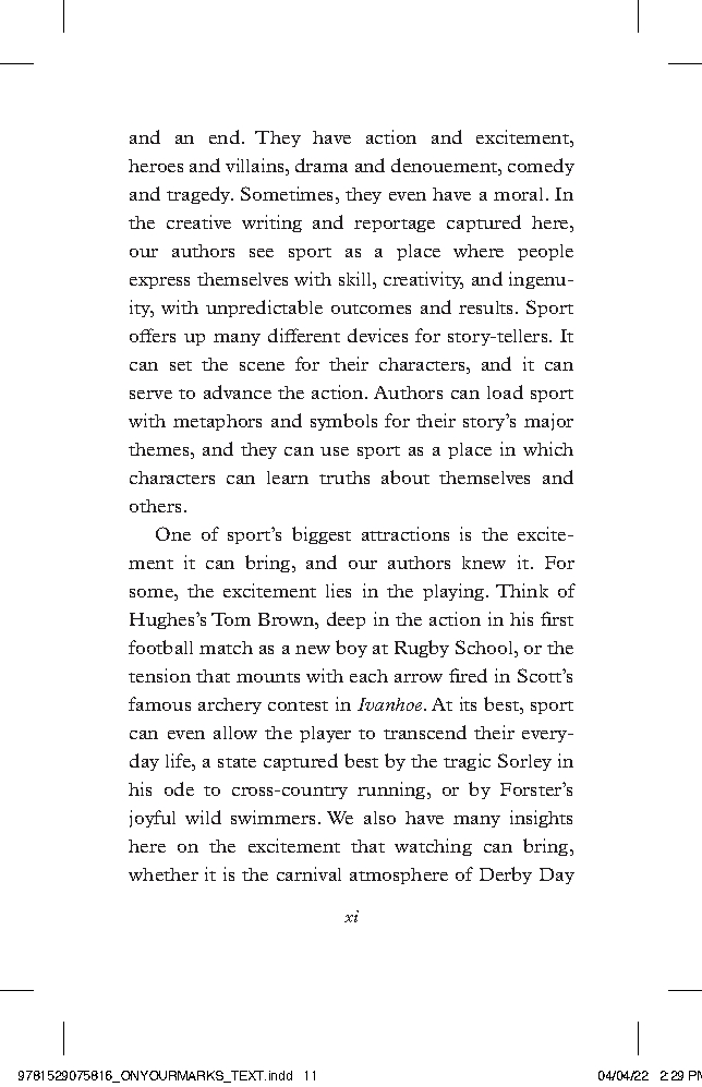 On Your Marks: Selected writings about all kinds of sports