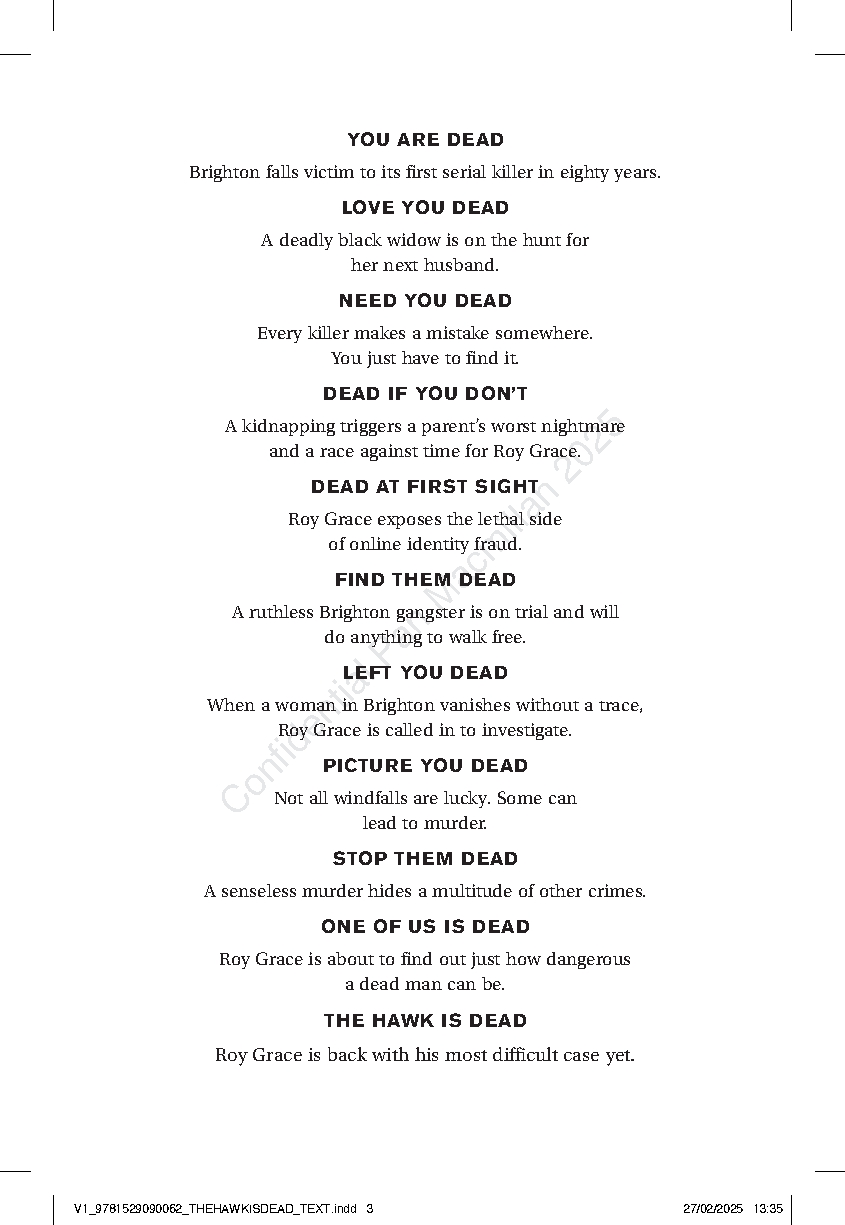 The Hawk is Dead (Roy Grace #21)