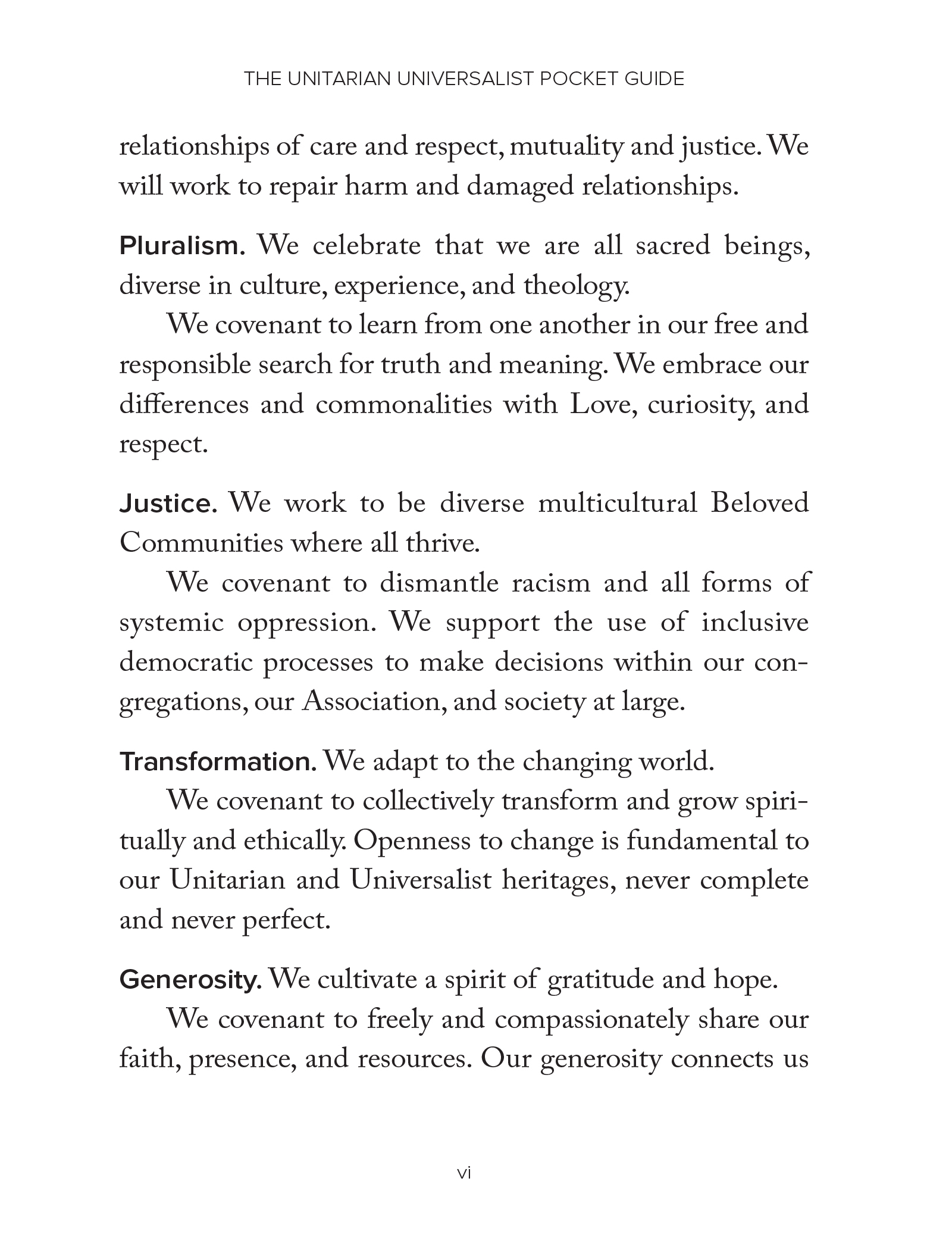 The Unitarian Universalist Pocket Guide