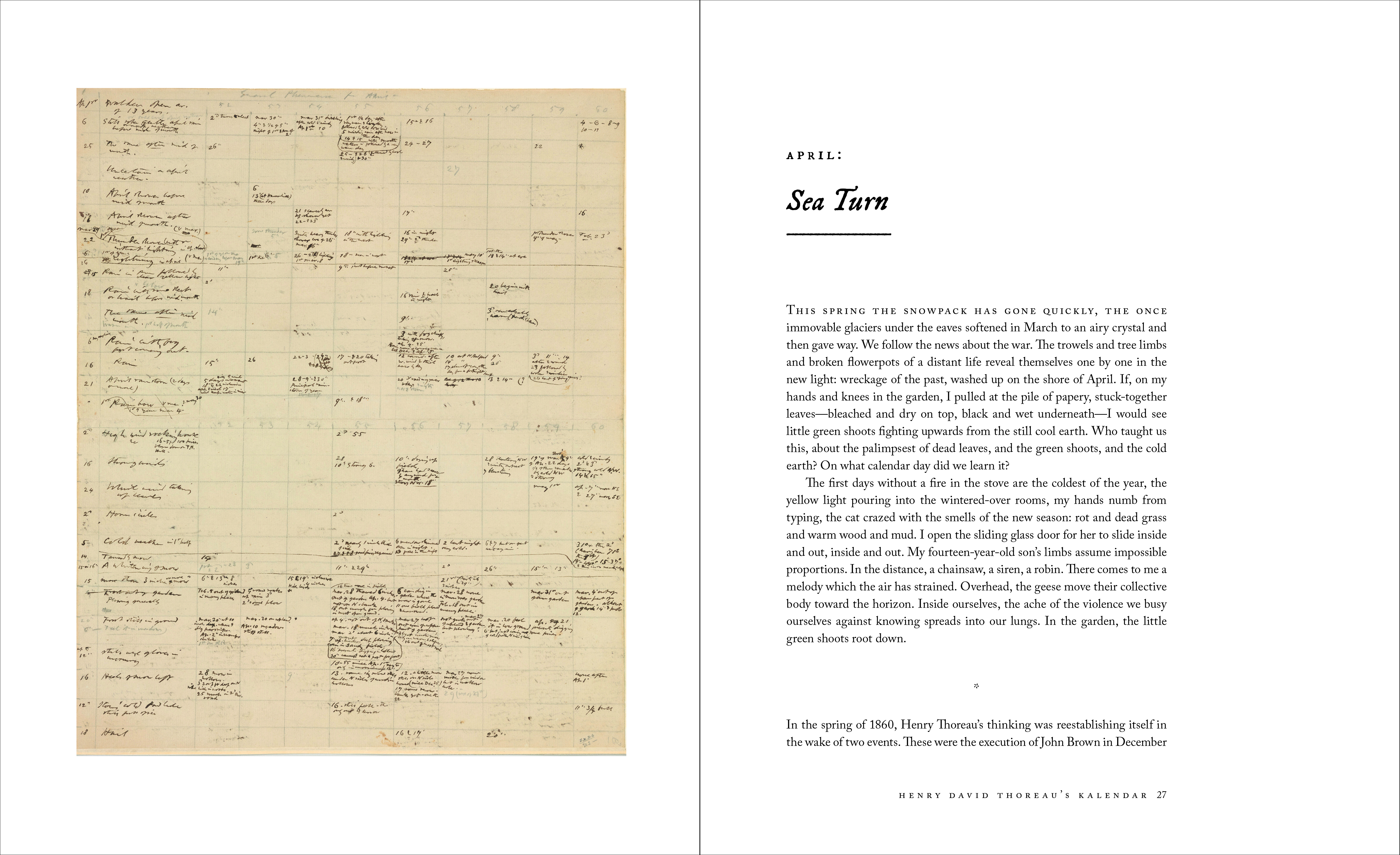 Henry David Thoreau's Kalendar