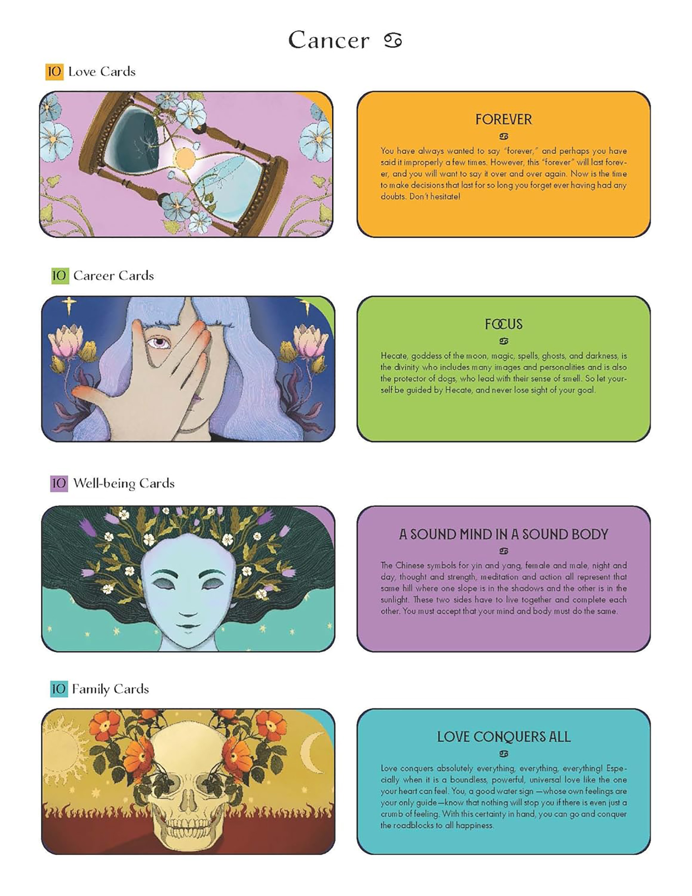 Cancer Pocket Zodiac Cards