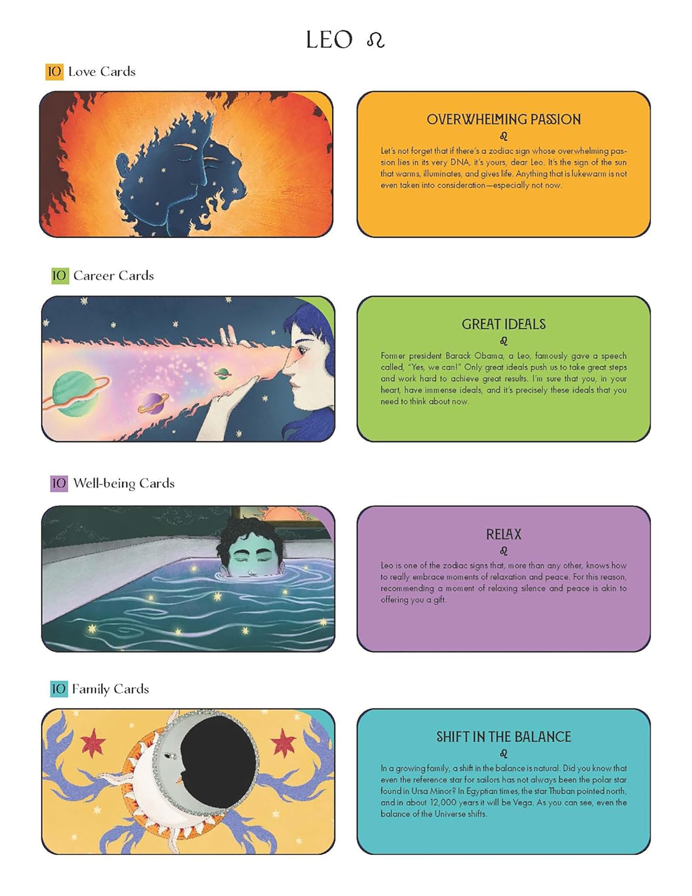 Leo Pocket Zodiac Cards