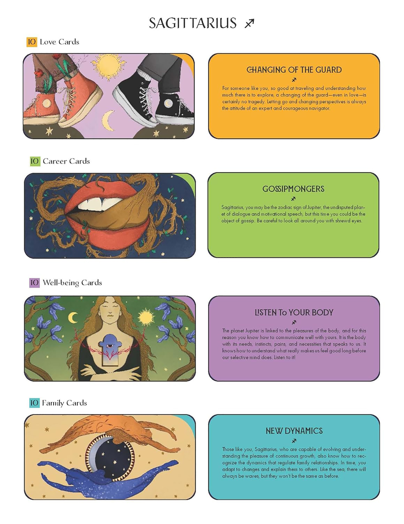 Sagittarius Pocket Zodiac Cards