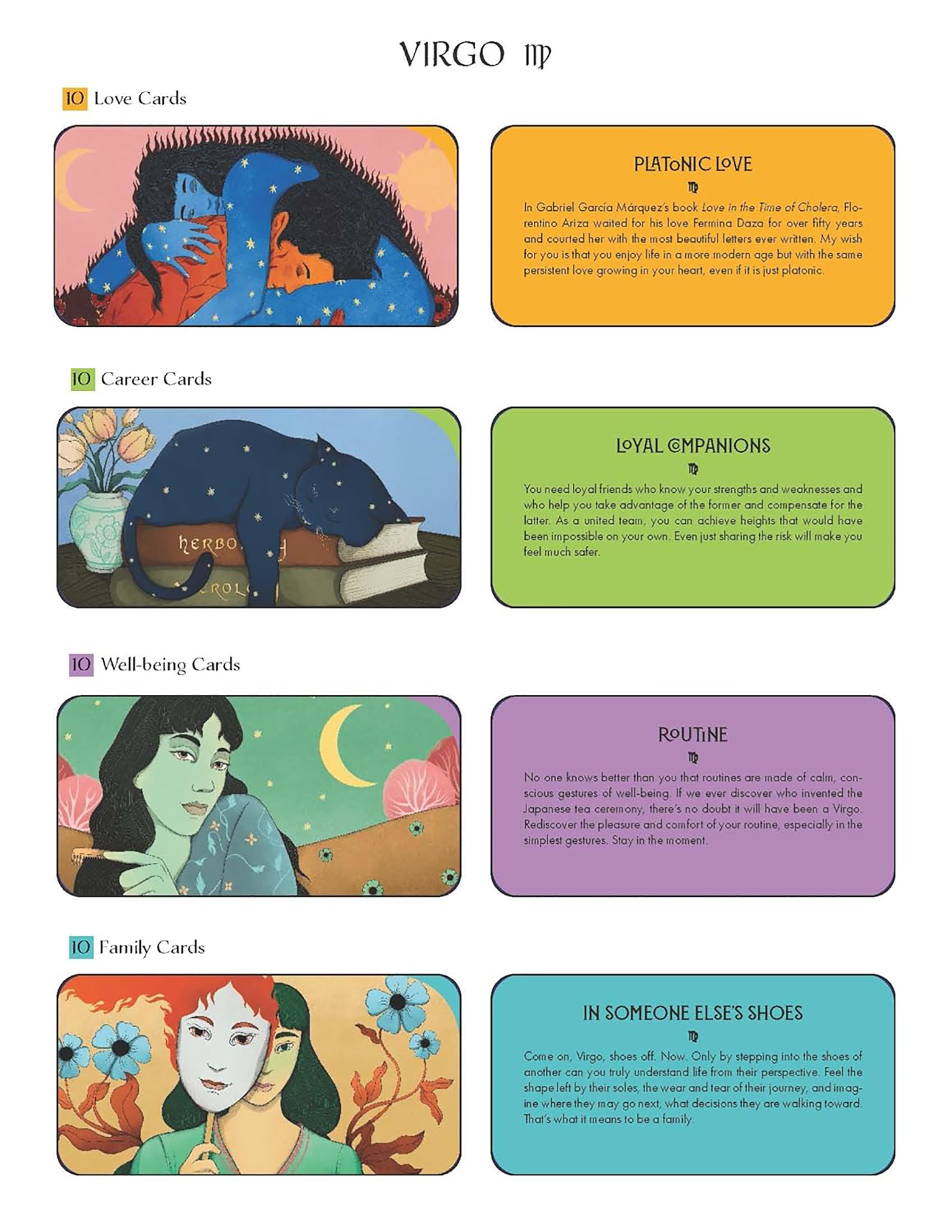 Virgo Pocket Zodiac Cards