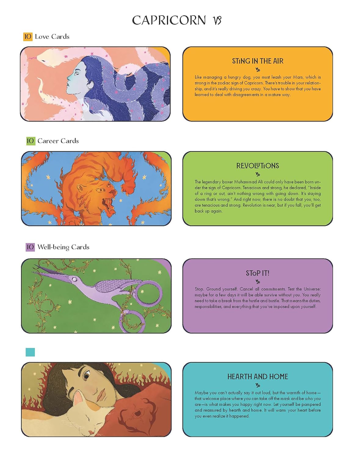 Capricorn Pocket Zodiac Cards