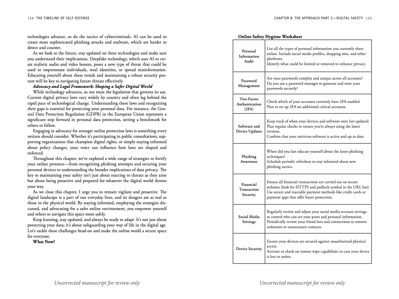 The Timeline of Self-Defense