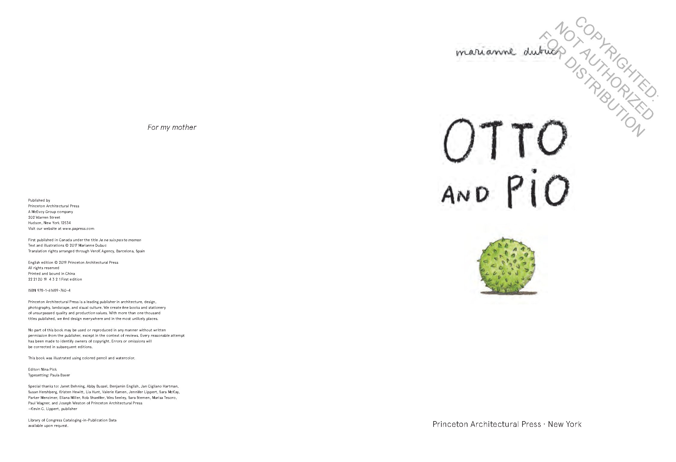 Otto and Pio (Read aloud book for children about friendship and family)