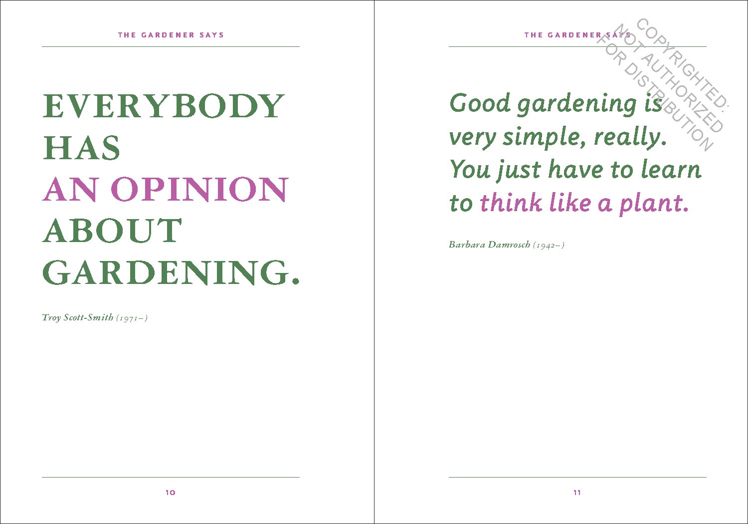 The Gardener Says