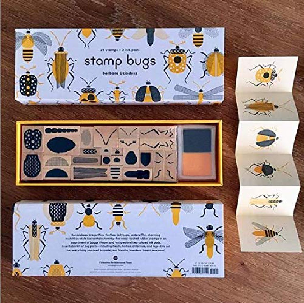 Stamp Bugs (25 stamps, 2 ink colors)