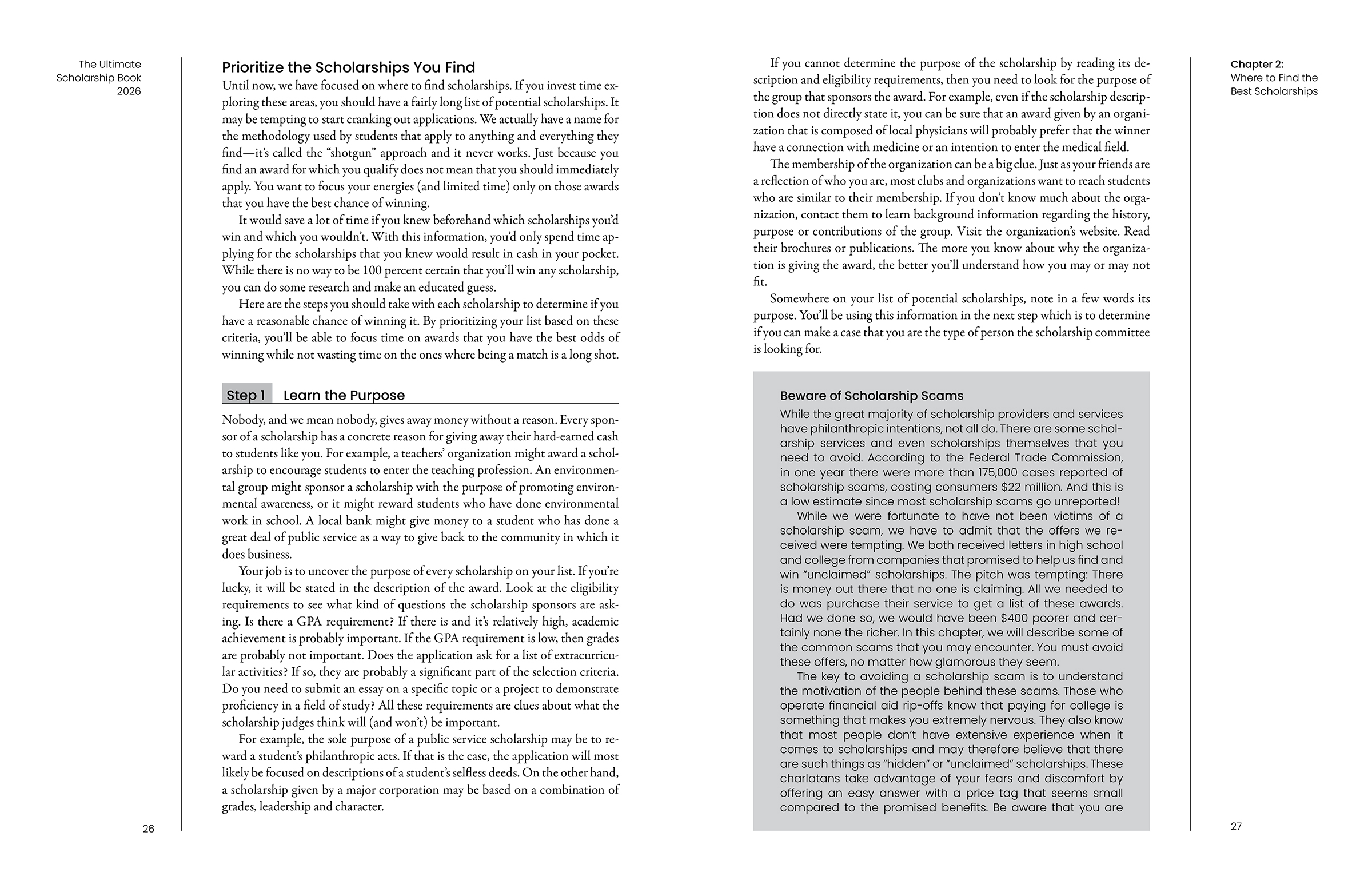 The Ultimate Scholarship Book 2026
