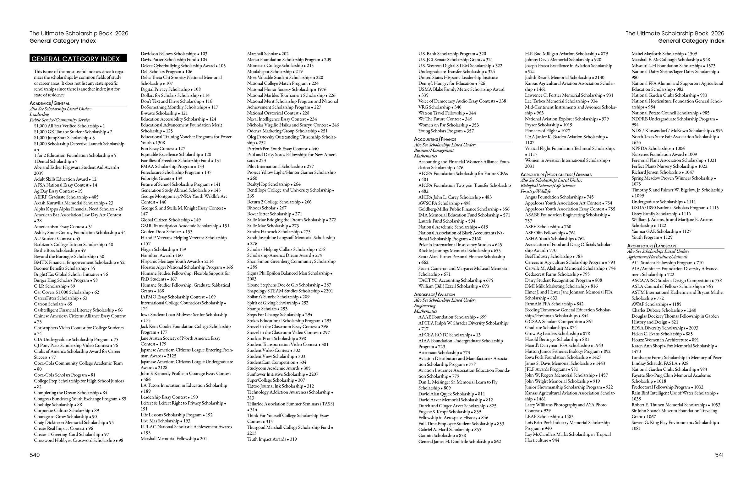 The Ultimate Scholarship Book 2026
