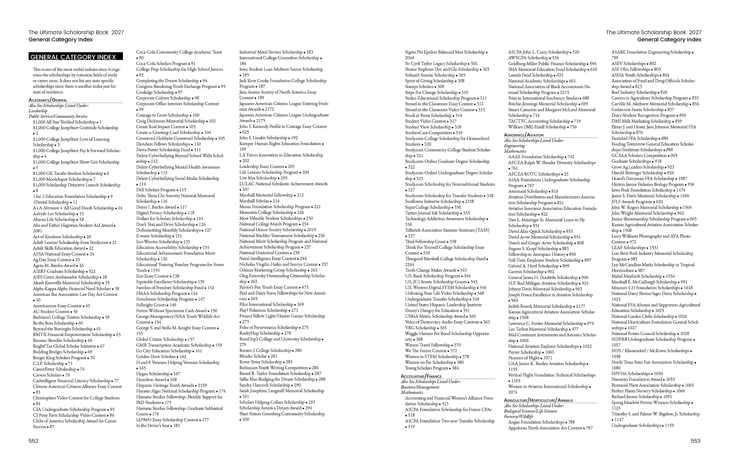 The Ultimate Scholarship Book 2027