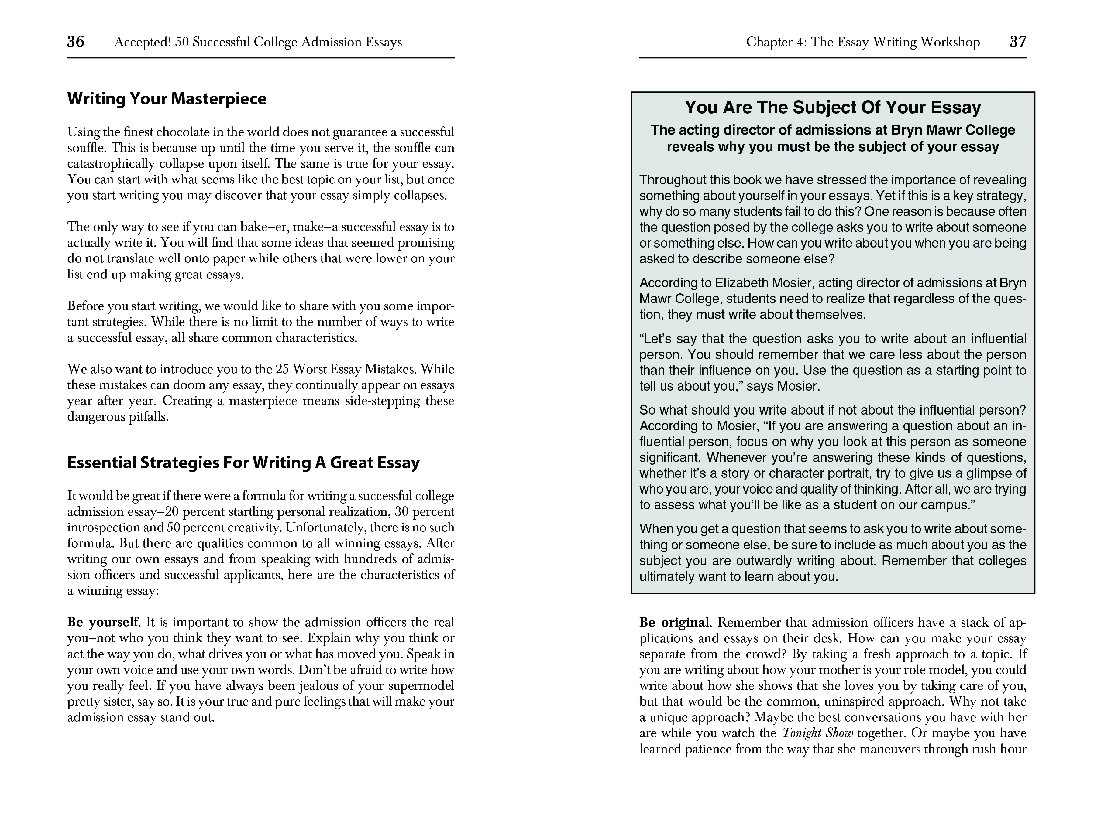 Accepted! 50 Successful College Admission Essays