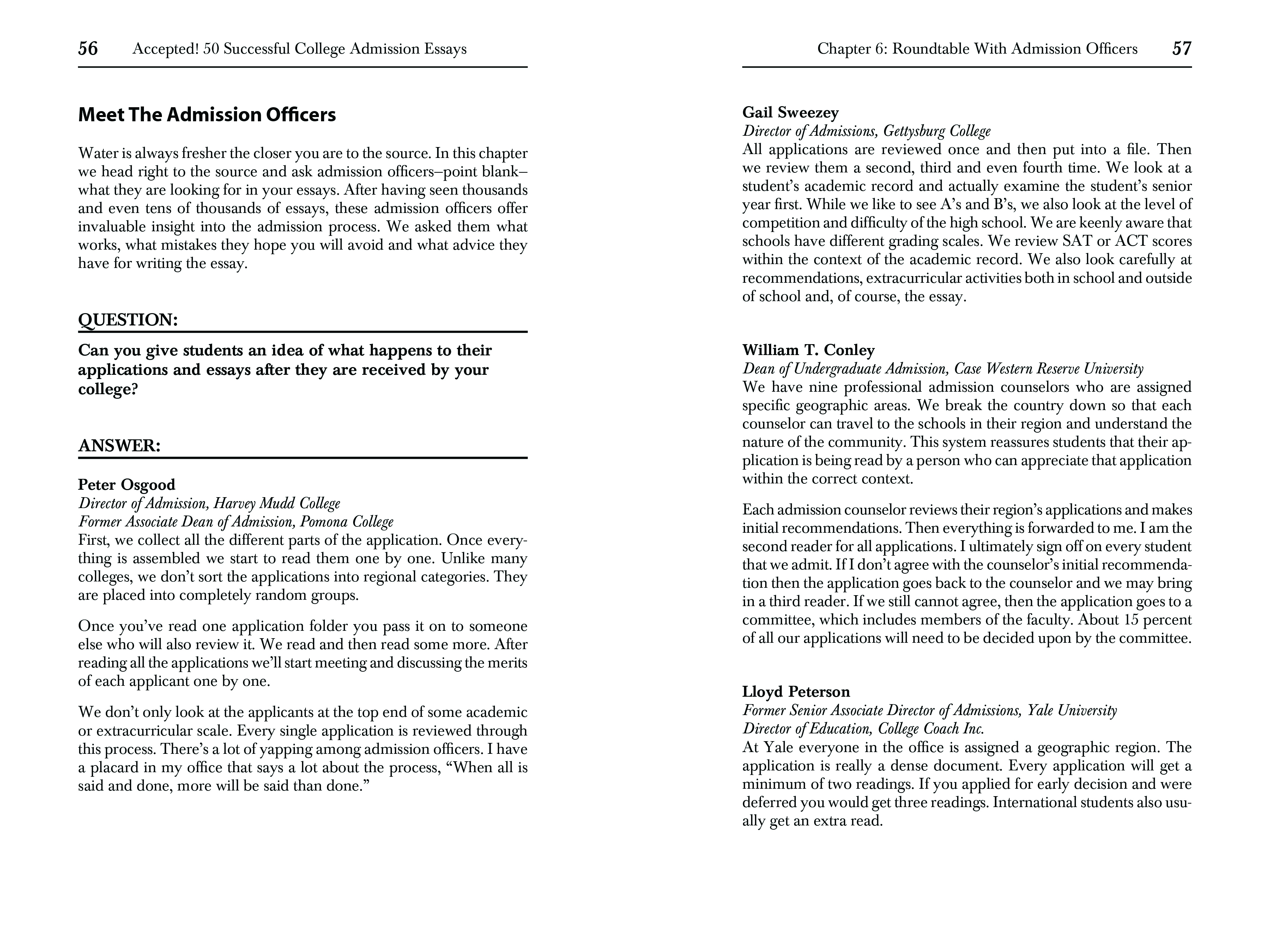 Accepted! 50 Successful College Admission Essays