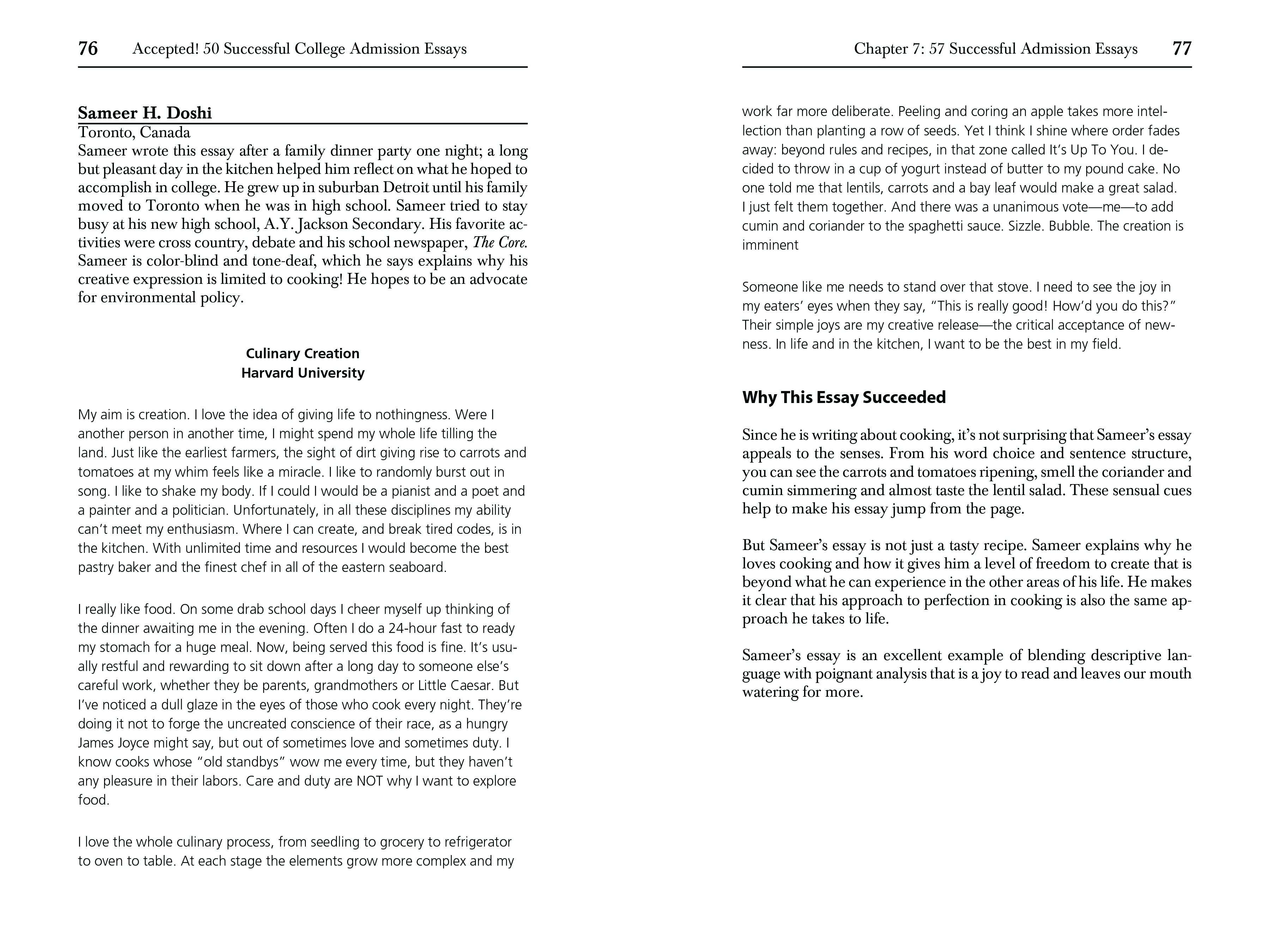 Accepted! 50 Successful College Admission Essays