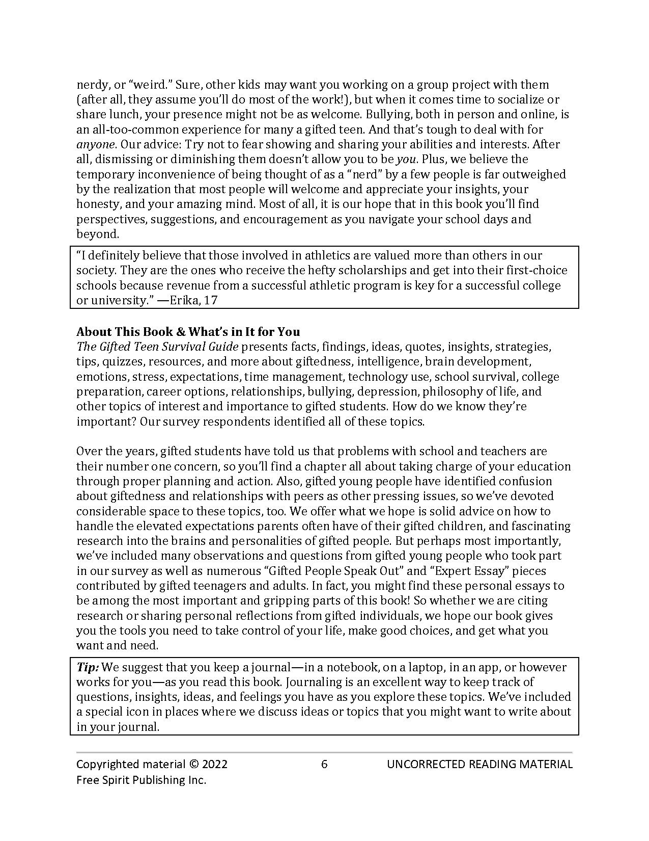 The Gifted Teen Survival Guide