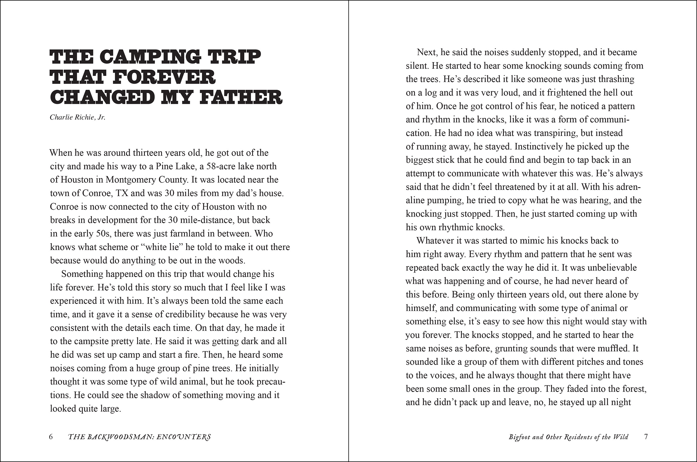 The Backwoodsman: Encounters