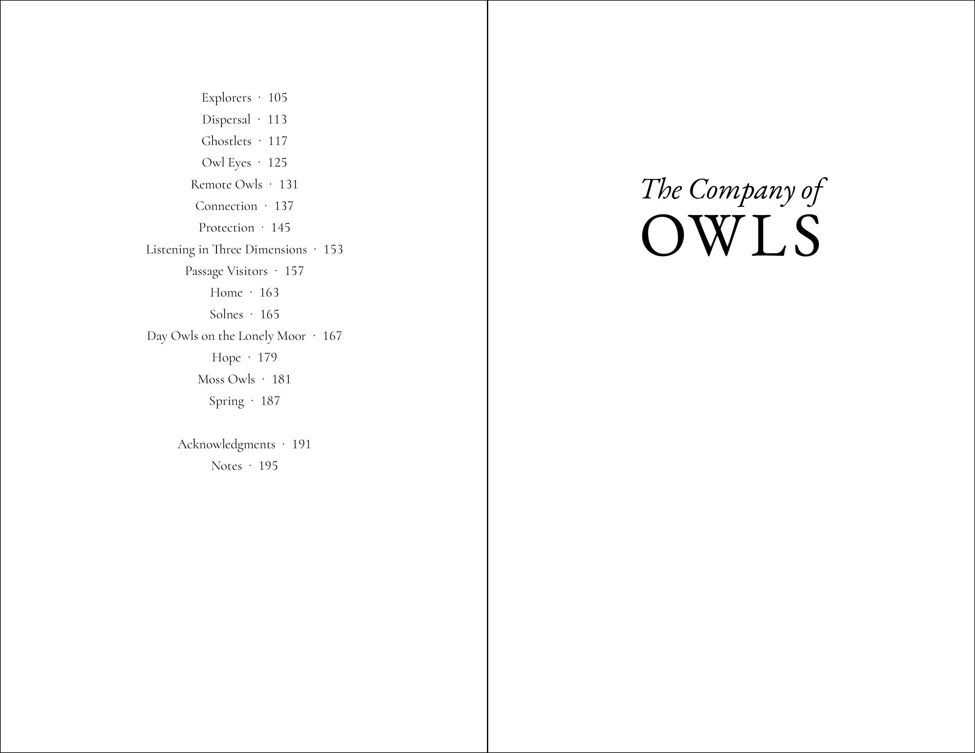 The Company of Owls
