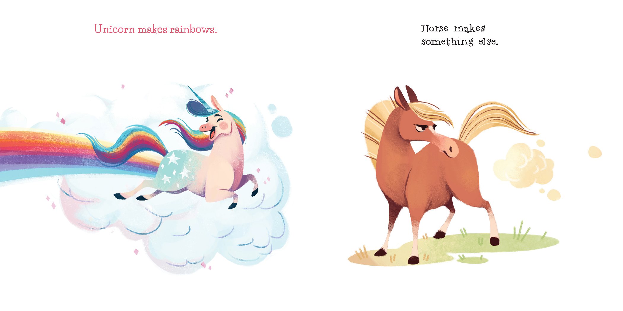 Unicorn and Horse are Friends