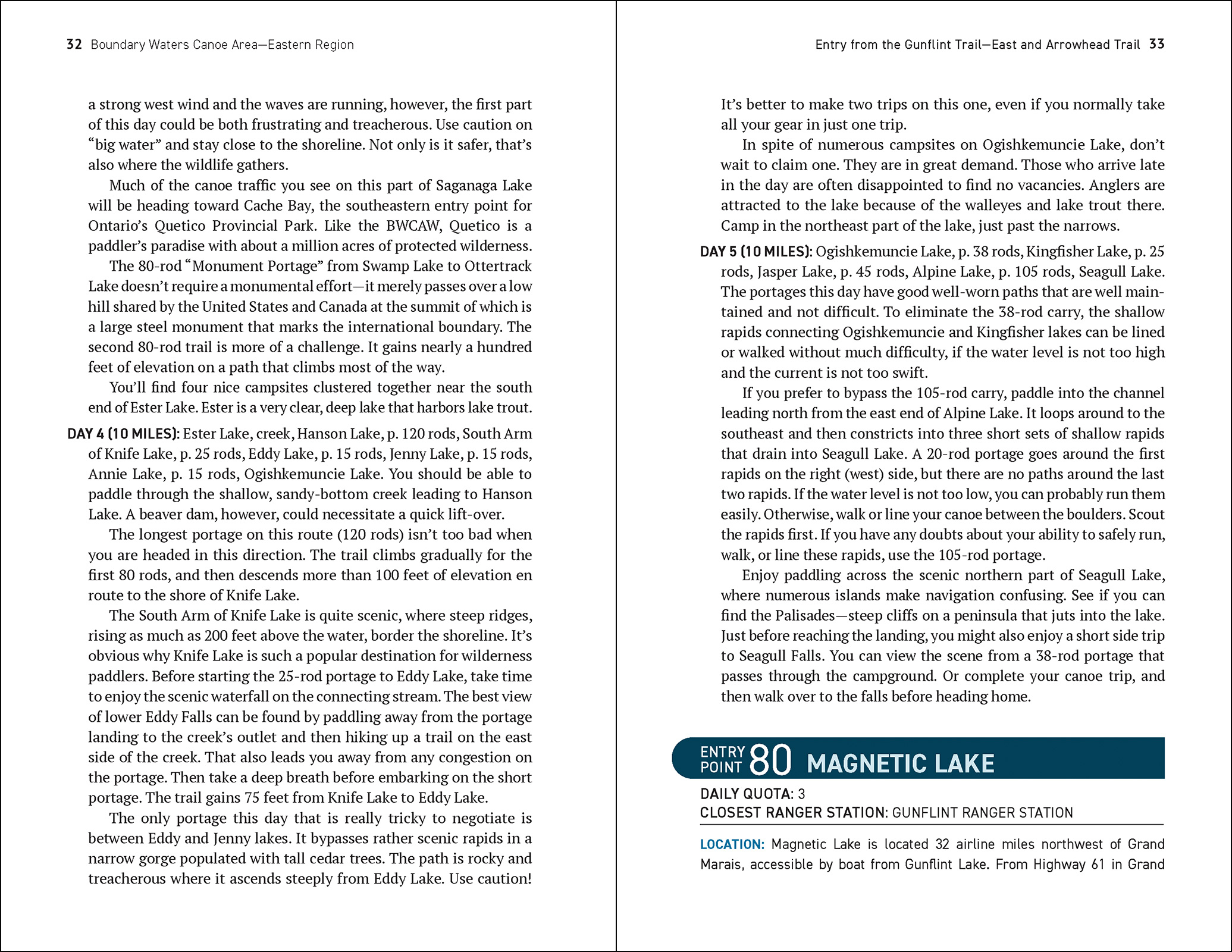 Boundary Waters Canoe Area Wilderness, Eastern Region