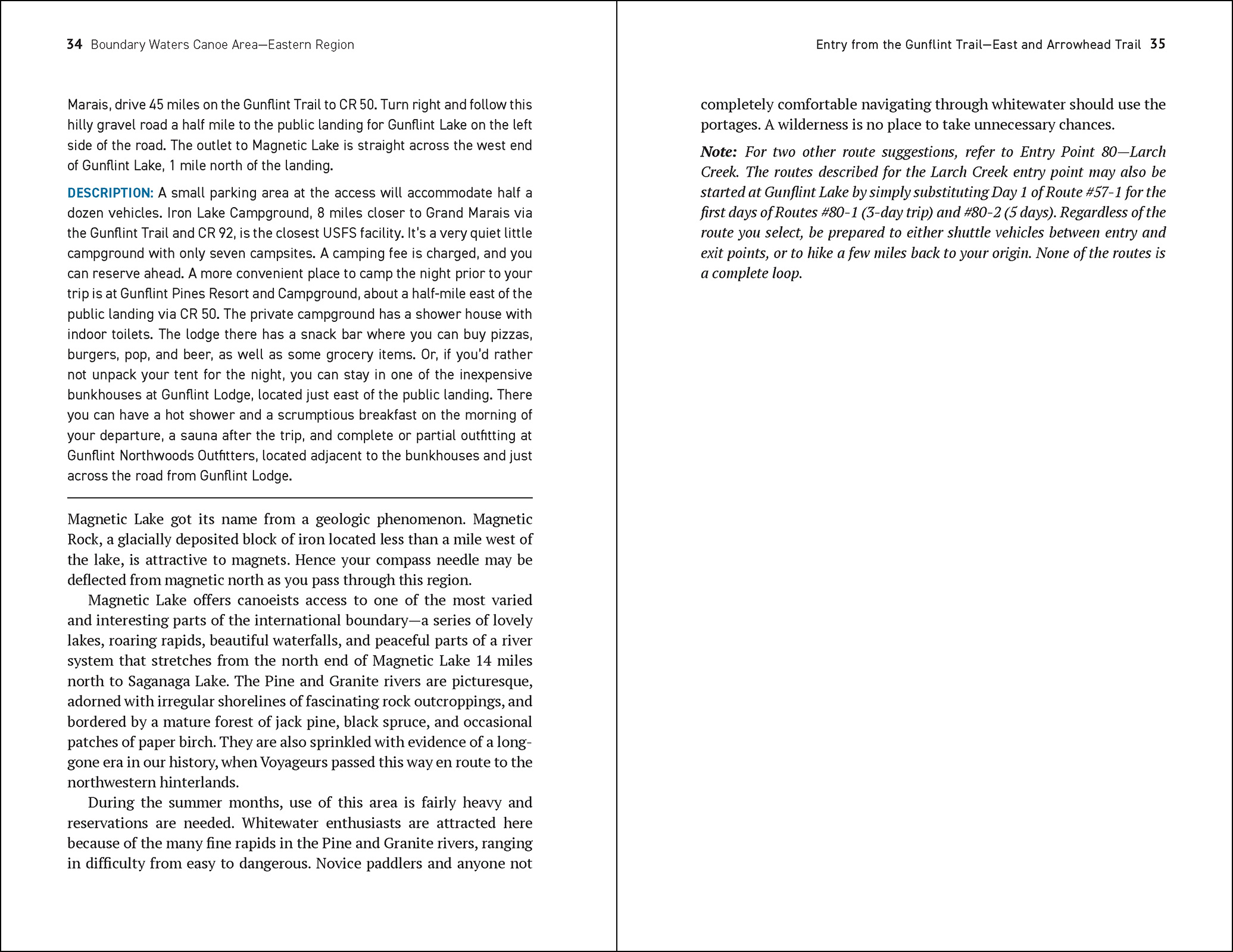 Boundary Waters Canoe Area Wilderness, Eastern Region