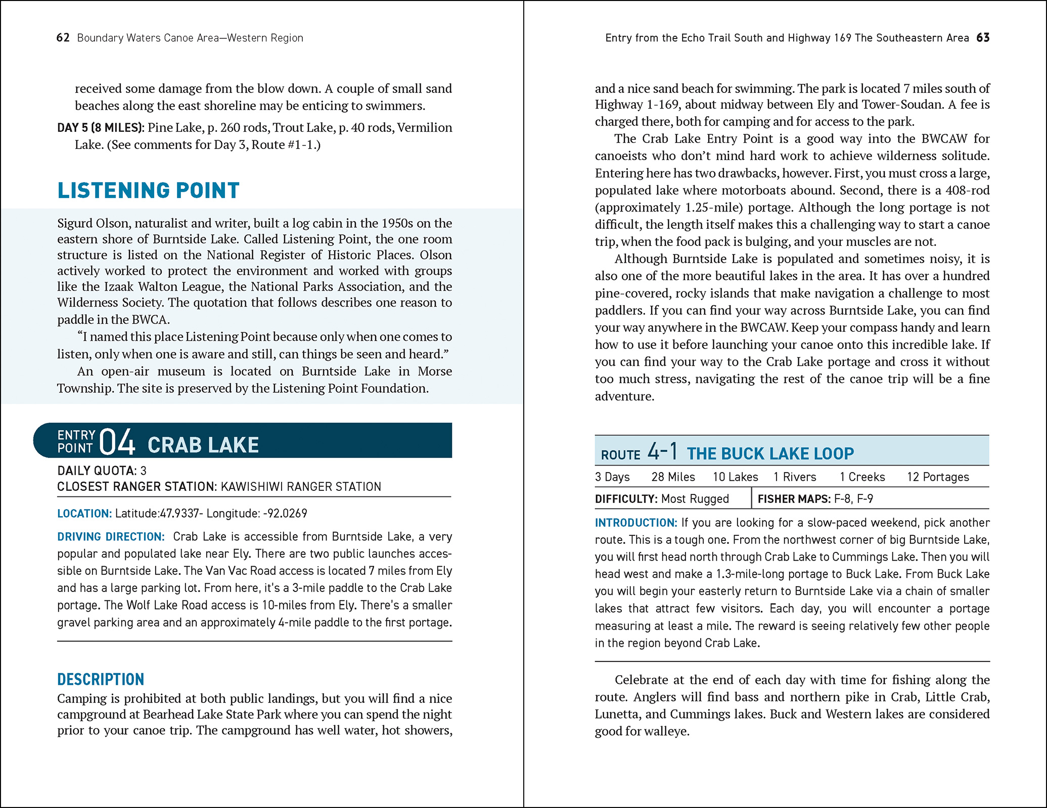 Boundary Waters Canoe Area Wilderness, Western Region