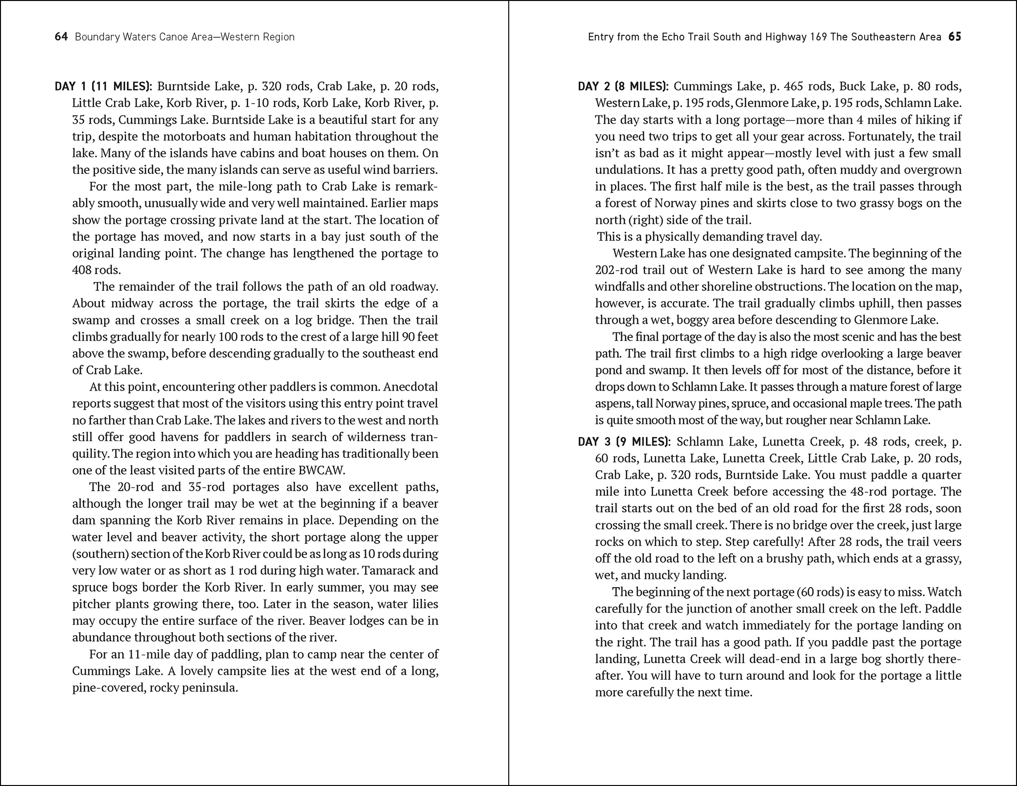 Boundary Waters Canoe Area Wilderness, Western Region