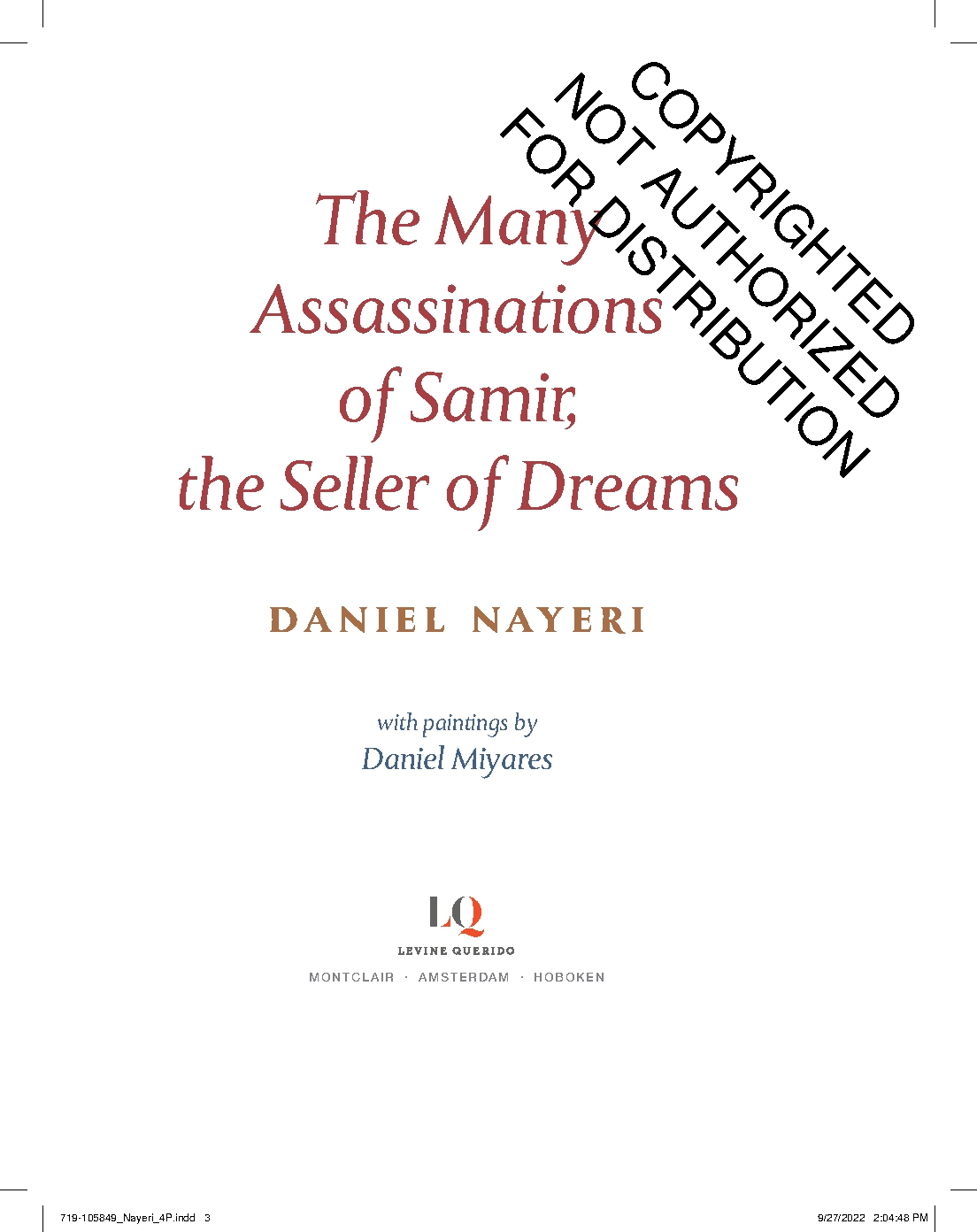 The Many Assassinations of Samir, the Seller of Dreams