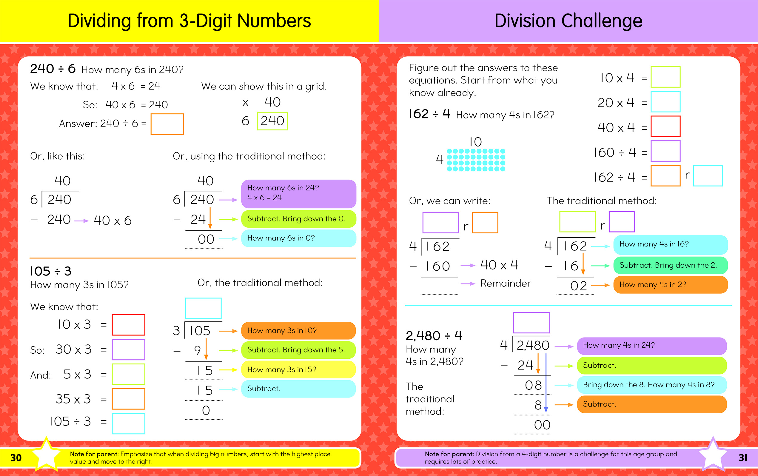 Fourth Grade Math Workbook Ages 9 to 10: 75+ Activities Algebra, Geometry, Fractions, Multiplication & Division, Area & Perimeter, Math Facts, Word Problems, Decimals, & More (Common Core)