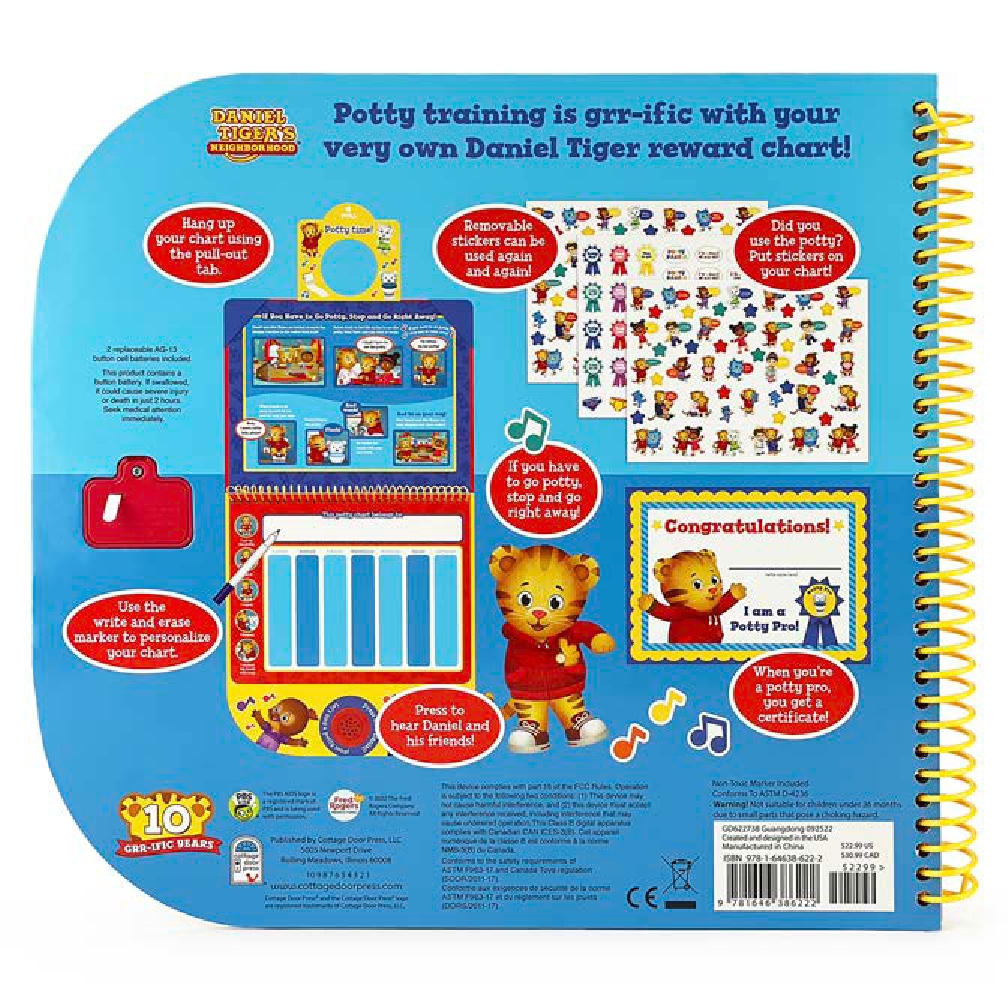 Daniel Tiger Potty Training Reward Chart