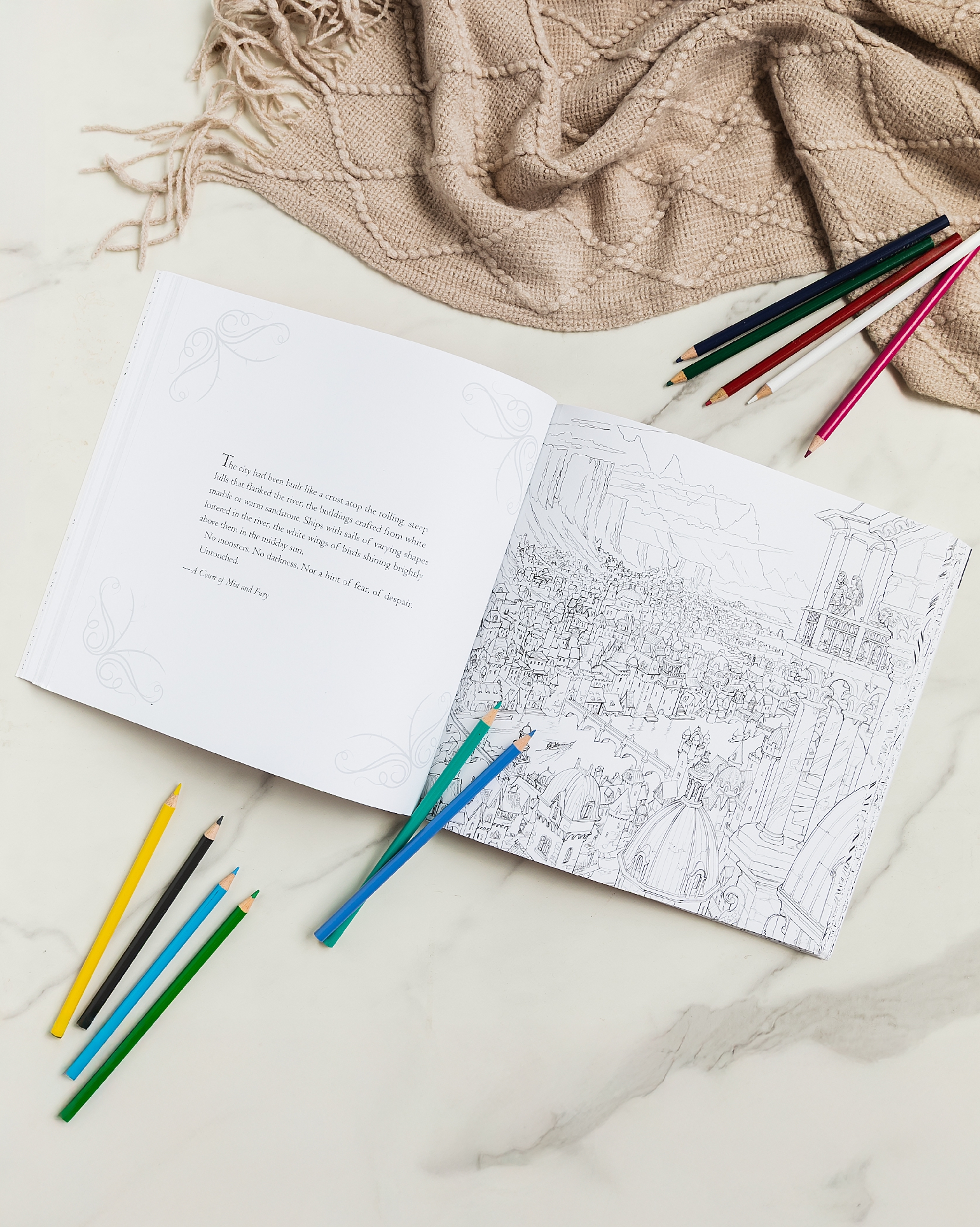 A Court of Thorns and Roses Coloring Book