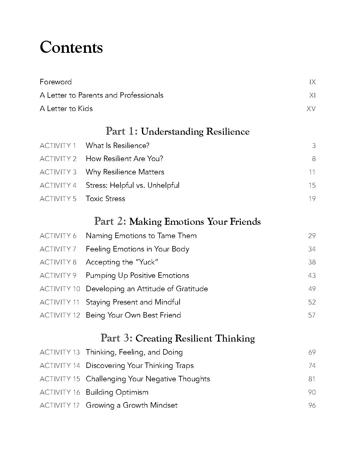 The Resilience Workbook for Kids