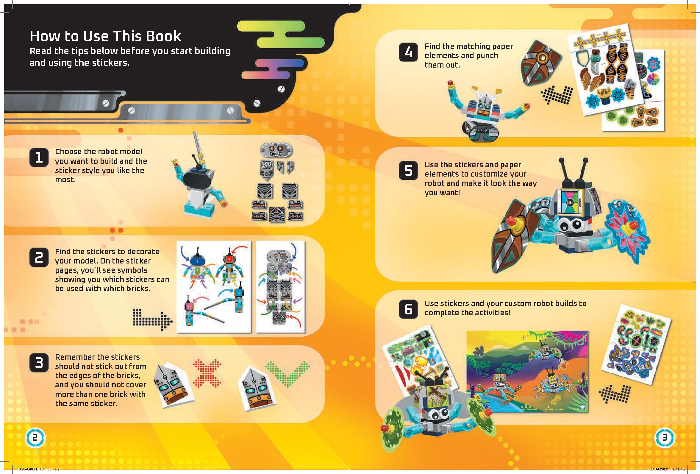 LEGO Books. Build and Stick: Robots
