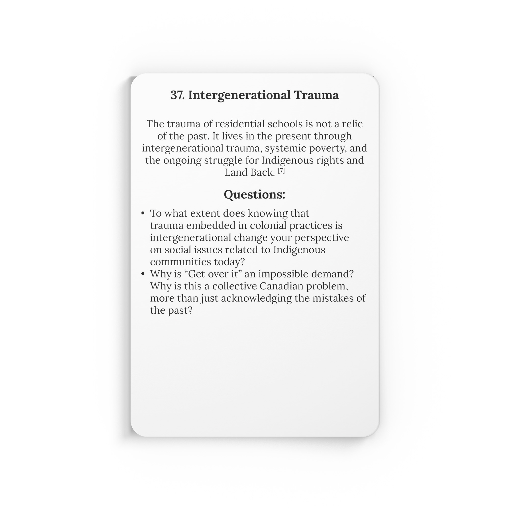 Decolonization and Me Cards