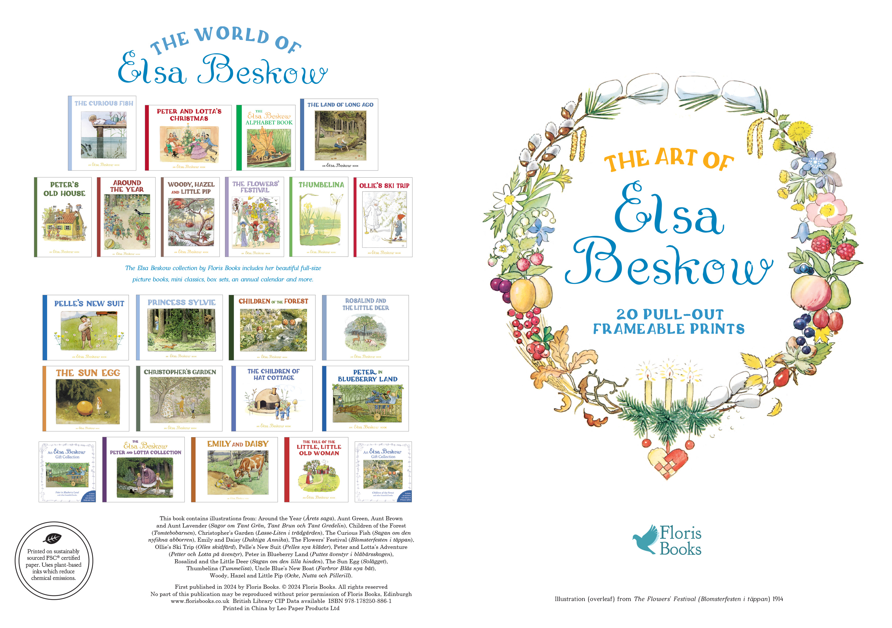 The Art of Elsa Beskow: 20 Pull-Out Frameable Prints