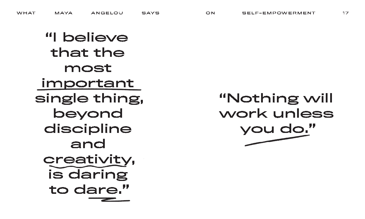 What Maya Angelou Says
