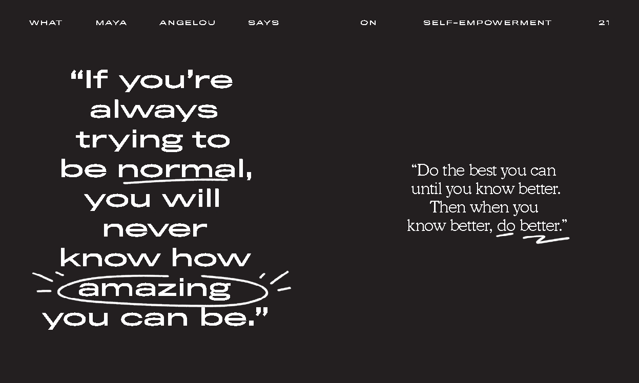 What Maya Angelou Says