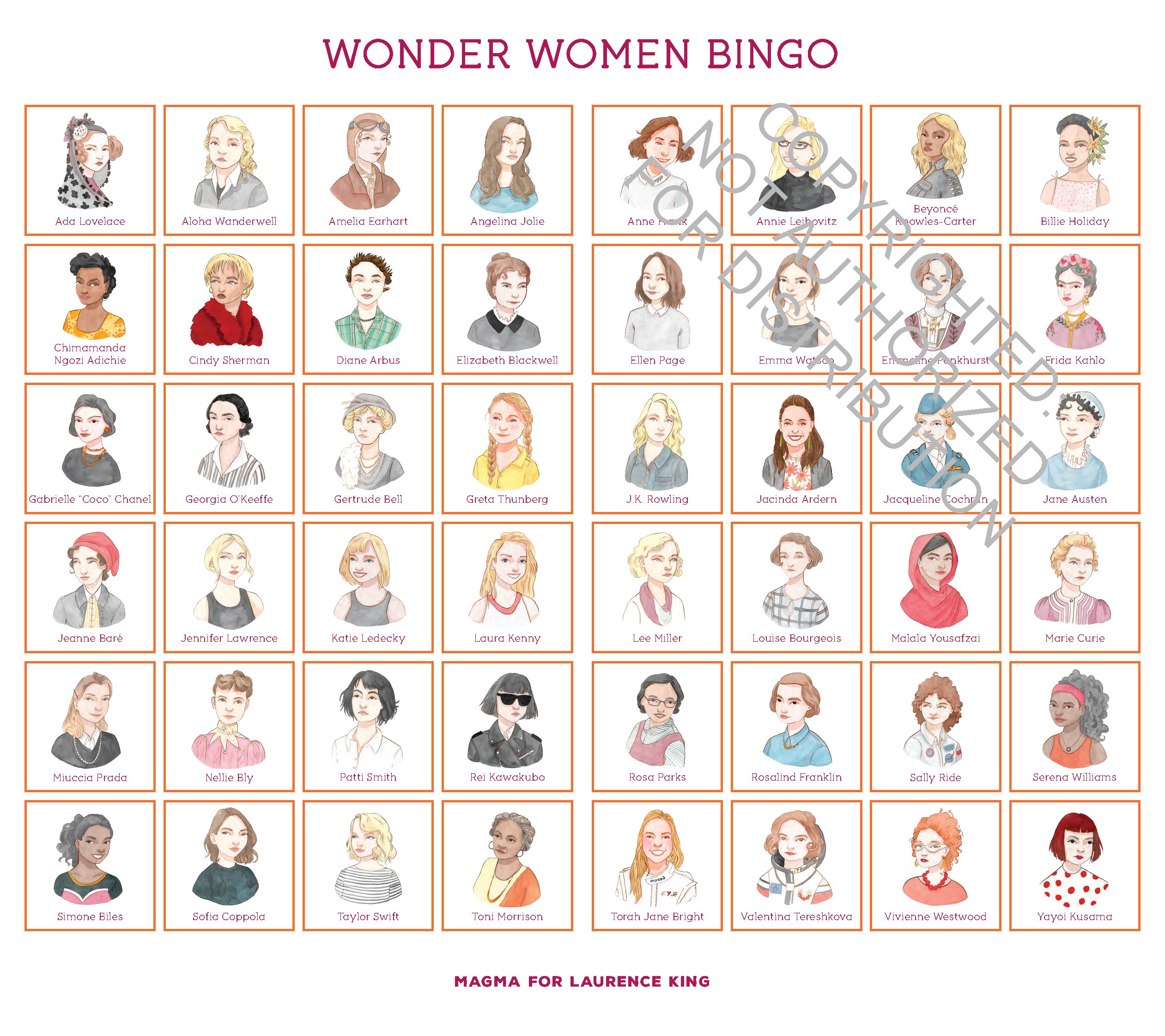 Wonder Women Bingo