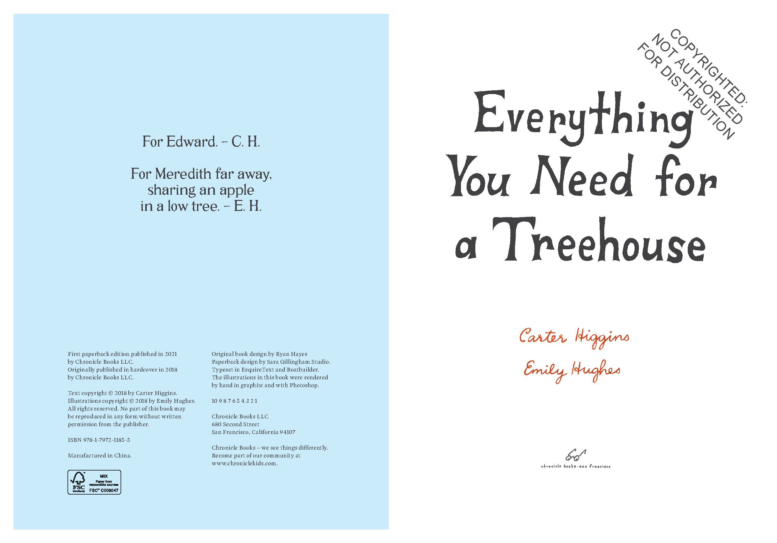 Everything You Need for a Treehouse (international pb)