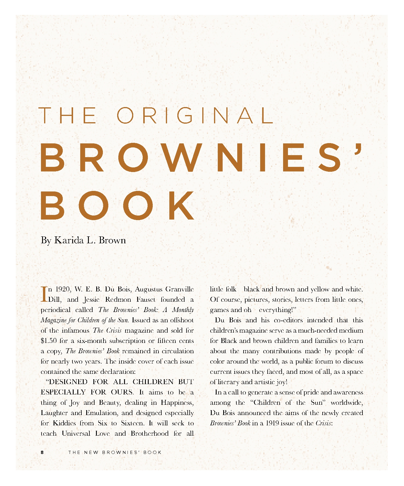 The New Brownies' Book