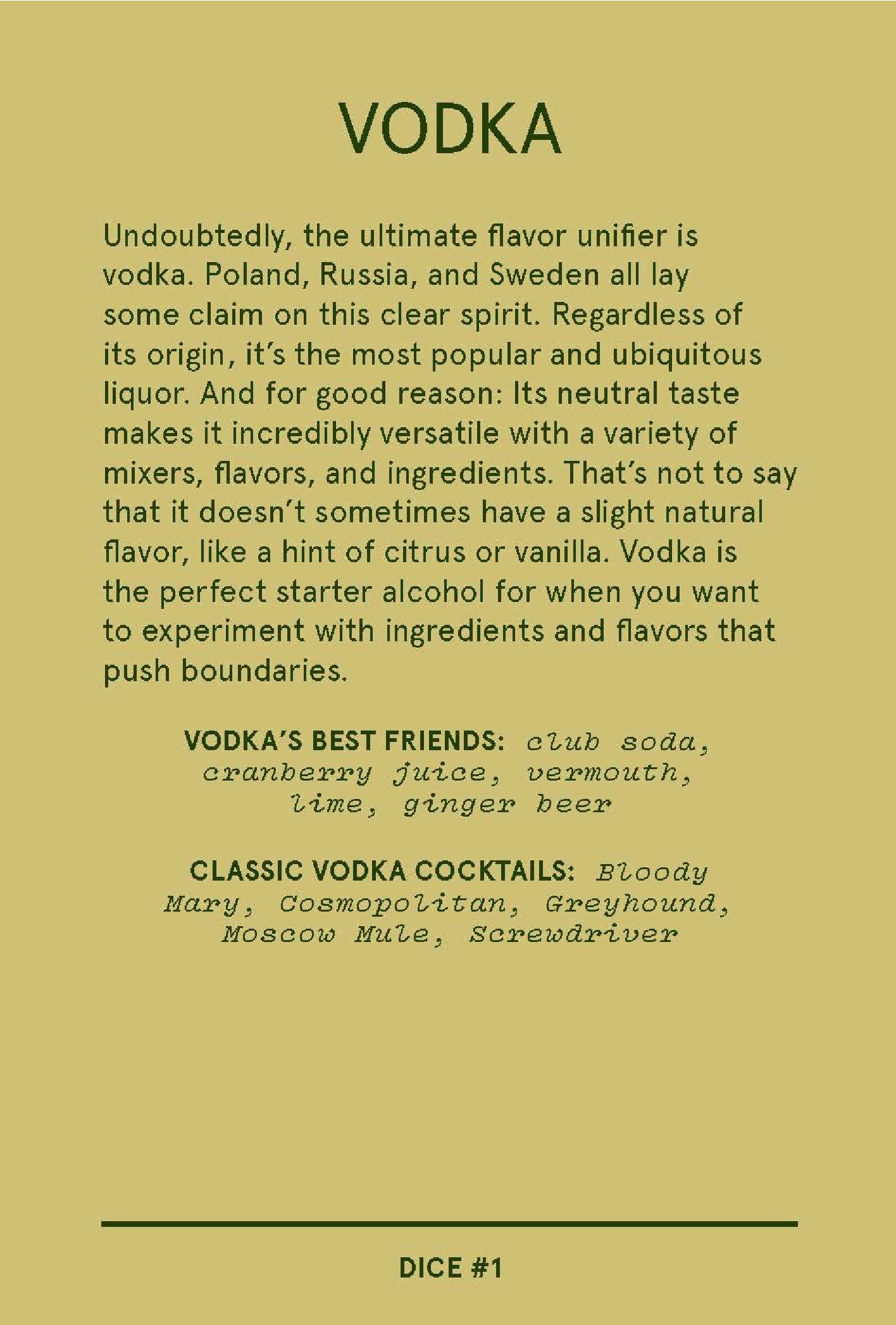 Cocktail Dice
