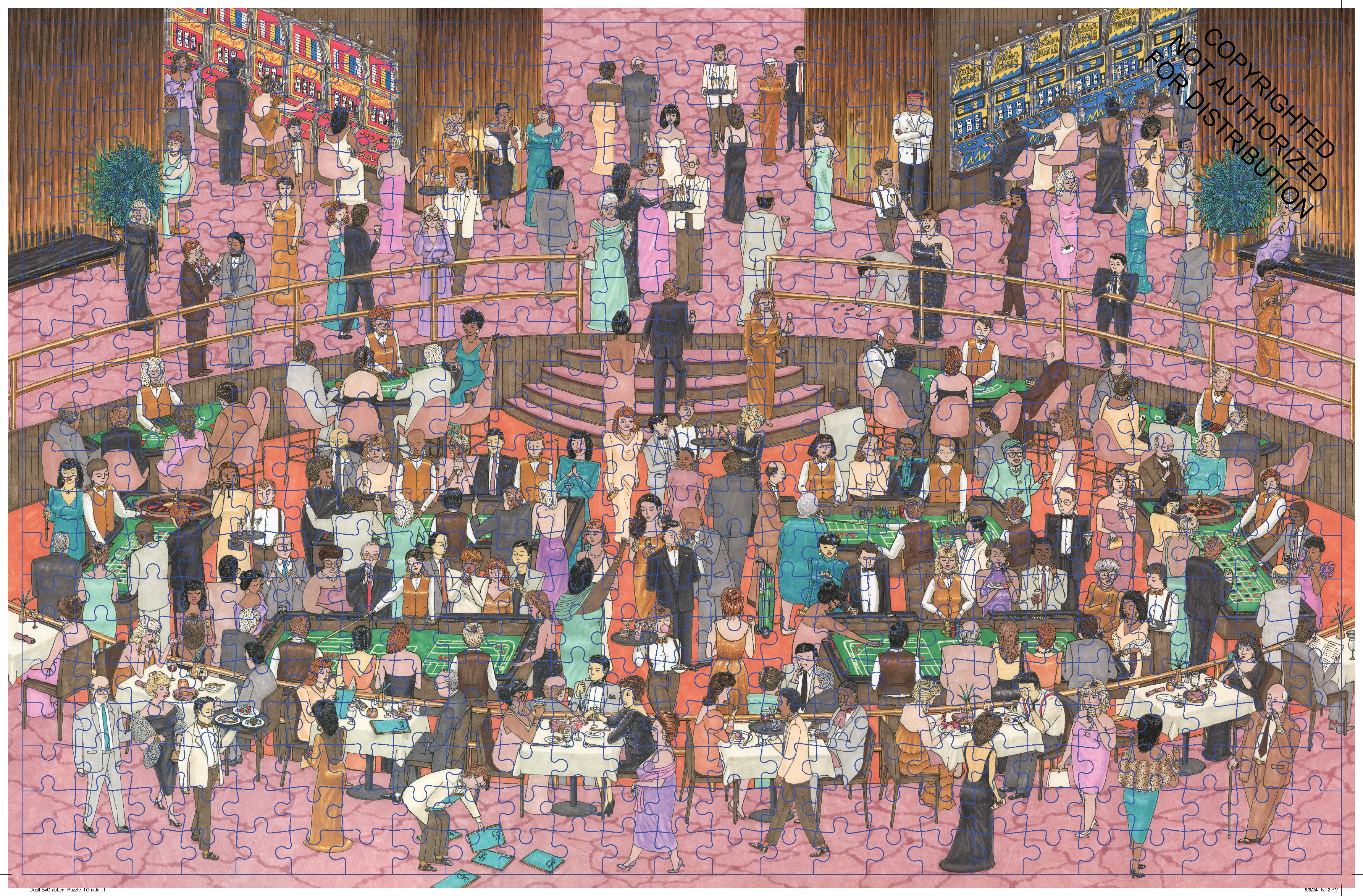Puzzling Mysteries of the ’80s Death by Crab Leg 500-Piece Puzzle
