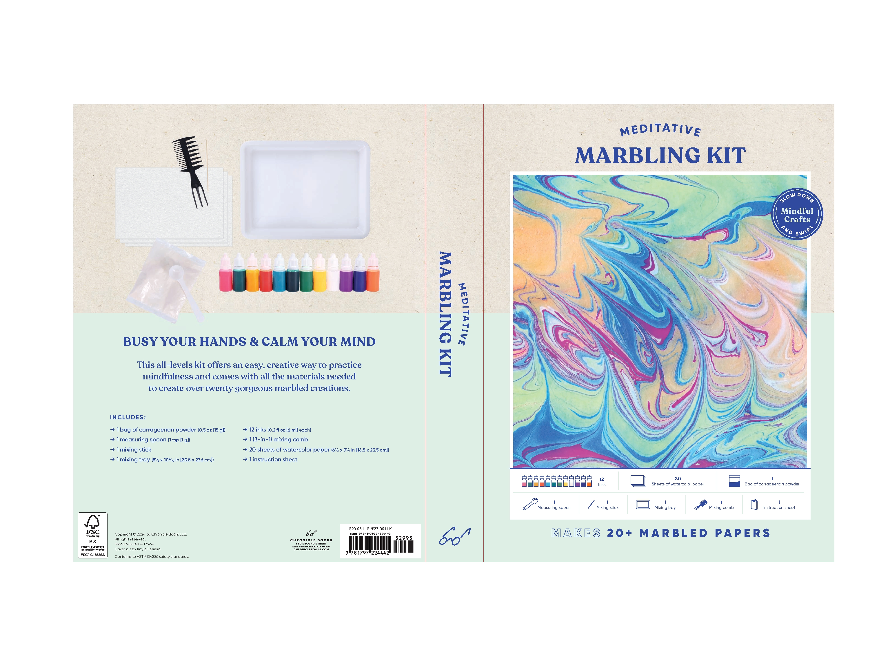 Mindful Crafts: Meditative Marbling Kit
