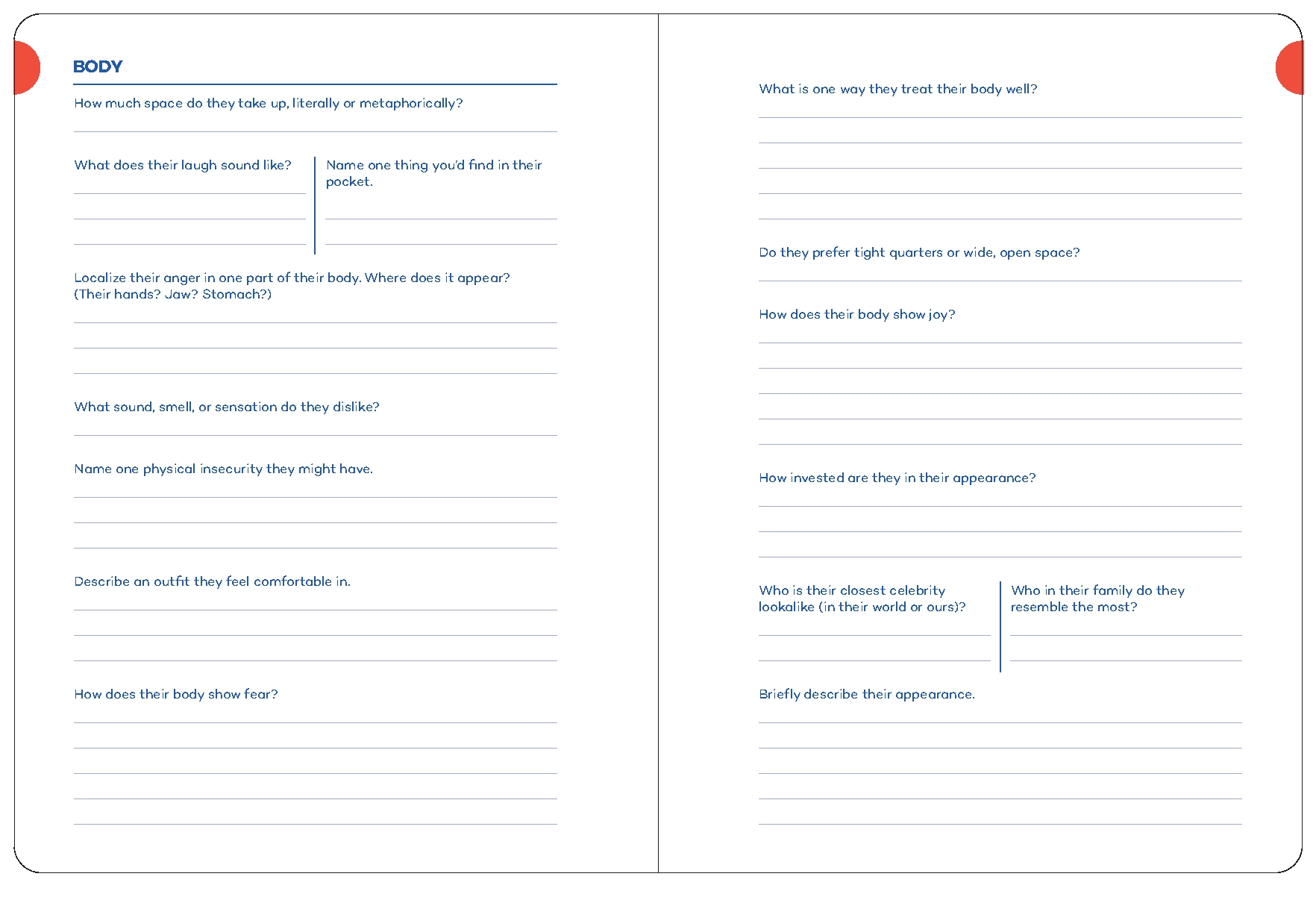 A Writer's Journal for Creating Characters